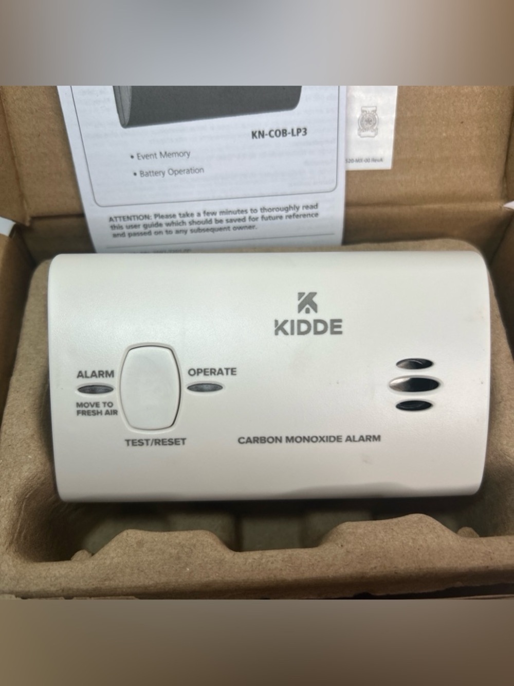 Kidde 21008873 Battery-Operated Carbon Monoxide Alarm - White, NEW - Picture 2 of 5